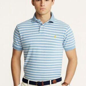 Polo‎ Ralph Lauren Custom Fit Striped Polo Shirt Mens XL Short Sleeve